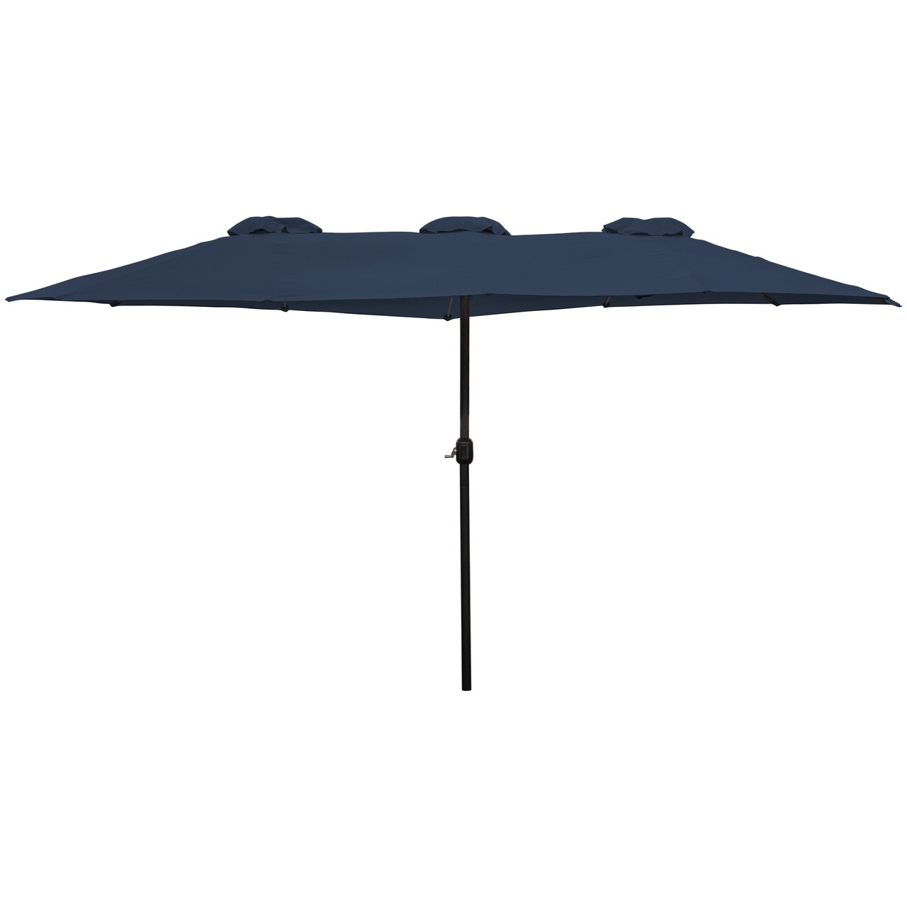 Northlight 15&#x27; Outdoor Patio Market Umbrella with Hand Crank, Navy Blue